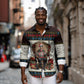 Huey P. Newton Black Panther Christmas Long Sleeve Button Shirt Black History Iconic Leader Ugly Holiday