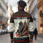 Huey P. Newton Black Panther Christmas Long Sleeve Button Shirt Black History Iconic Leader Ugly Holiday