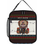 Huey P. Newton Black Panther Christmas Lunch Bag Black History Iconic Leader Ugly Holiday