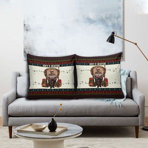 Huey P. Newton Black Panther Christmas Pillow Cover Black History Iconic Leader Ugly Holiday