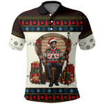 Huey P. Newton Black Panther Christmas Polo Shirt Black History Iconic Leader Ugly Holiday