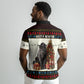 Huey P. Newton Black Panther Christmas Polo Shirt Black History Iconic Leader Ugly Holiday