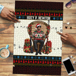 Huey P. Newton Black Panther Christmas Puzzle Black History Iconic Leader Ugly Holiday