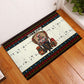 Huey P. Newton Black Panther Christmas Rubber Doormat Black History Iconic Leader Ugly Holiday