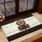 Huey P. Newton Black Panther Christmas Rubber Doormat Black History Iconic Leader Ugly Holiday