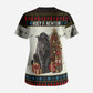 Huey P. Newton Black Panther Christmas Scrub Top Black History Iconic Leader Ugly Holiday