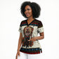 Huey P. Newton Black Panther Christmas Scrub Top Black History Iconic Leader Ugly Holiday