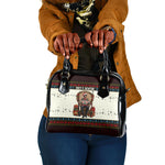 Huey P. Newton Black Panther Christmas Shoulder Handbag Black History Iconic Leader Ugly Holiday
