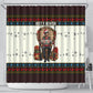 Huey P. Newton Black Panther Christmas Shower Curtain Black History Iconic Leader Ugly Holiday