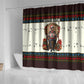 Huey P. Newton Black Panther Christmas Shower Curtain Black History Iconic Leader Ugly Holiday