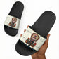 Huey P. Newton Black Panther Christmas Slide Sandals Black History Iconic Leader Ugly Holiday