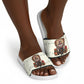 Huey P. Newton Black Panther Christmas Slide Sandals Black History Iconic Leader Ugly Holiday