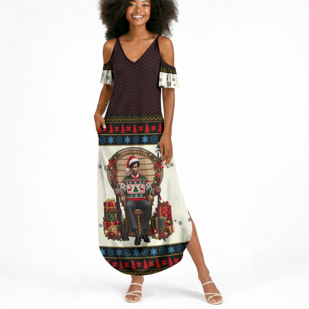 Huey P. Newton Black Panther Christmas Summer Maxi Dress Black History Iconic Leader Ugly Holiday