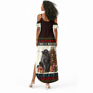 Huey P. Newton Black Panther Christmas Summer Maxi Dress Black History Iconic Leader Ugly Holiday