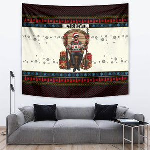 Huey P. Newton Black Panther Christmas Tapestry Black History Iconic Leader Ugly Holiday