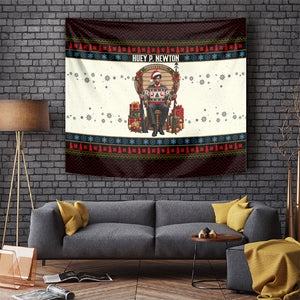 Huey P. Newton Black Panther Christmas Tapestry Black History Iconic Leader Ugly Holiday