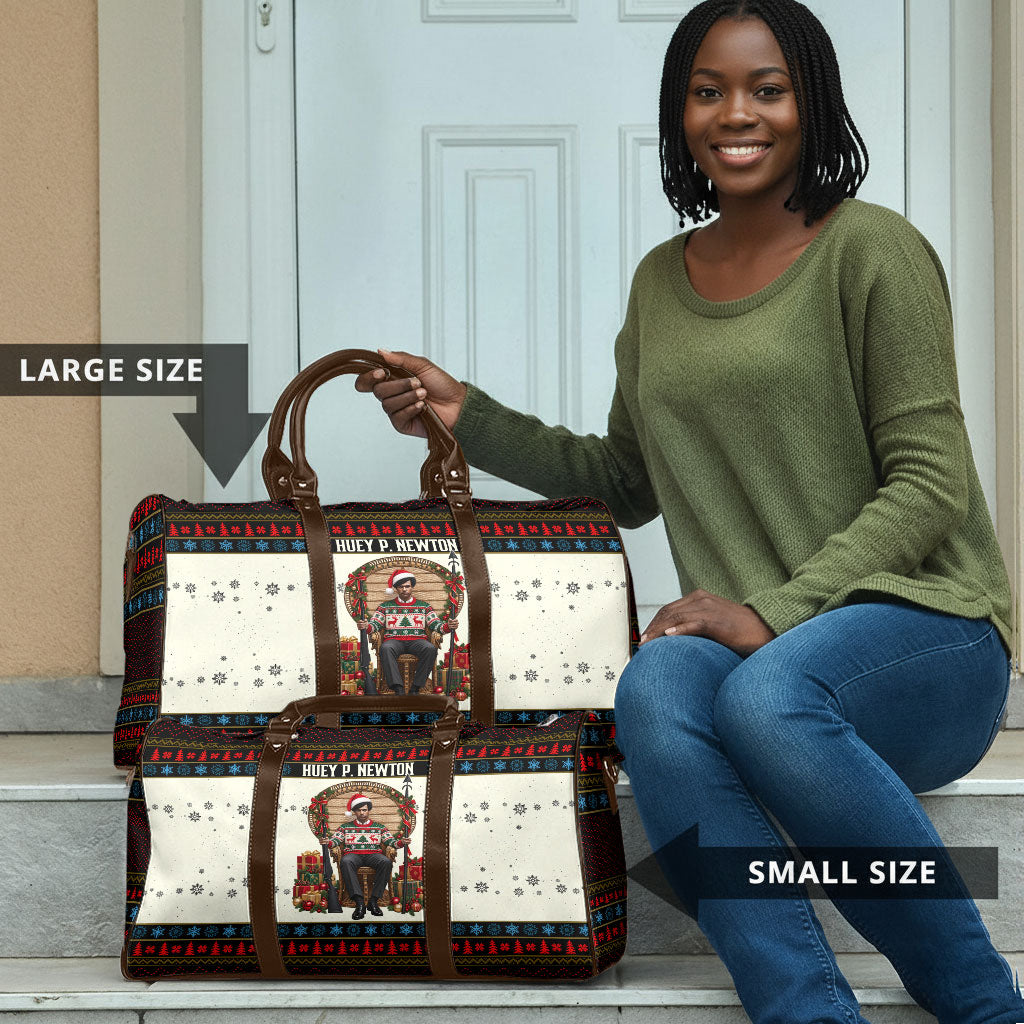 Huey P. Newton Black Panther Christmas Travel Bag Black History Iconic Leader Ugly Holiday