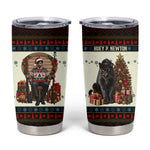 Huey P. Newton Black Panther Christmas Tumbler Cup Black History Iconic Leader Ugly Holiday