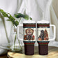 Huey P. Newton Black Panther Christmas Tumbler With Handle Black History Iconic Leader Ugly Holiday