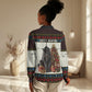 Huey P. Newton Black Panther Christmas Women Casual Shirt Black History Iconic Leader Ugly Holiday