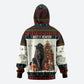 Huey P. Newton Black Panther Christmas Zip Hoodie Black History Iconic Leader Ugly Holiday