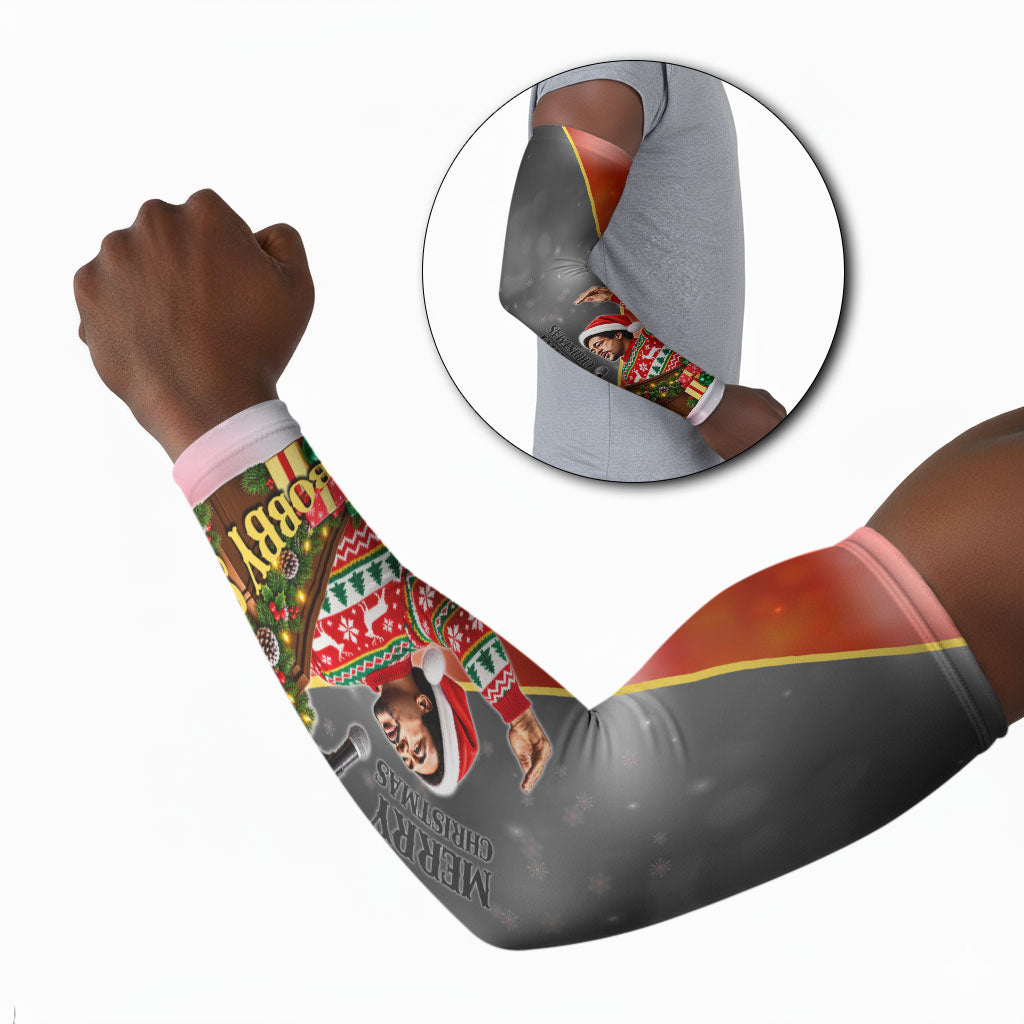 Bobby Seale Merry Christmas Arm Sleeves Civil Rights Activist Festive Winter Holiday Art