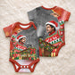 Bobby Seale Merry Christmas Baby Onesie Civil Rights Activist Festive Winter Holiday Art