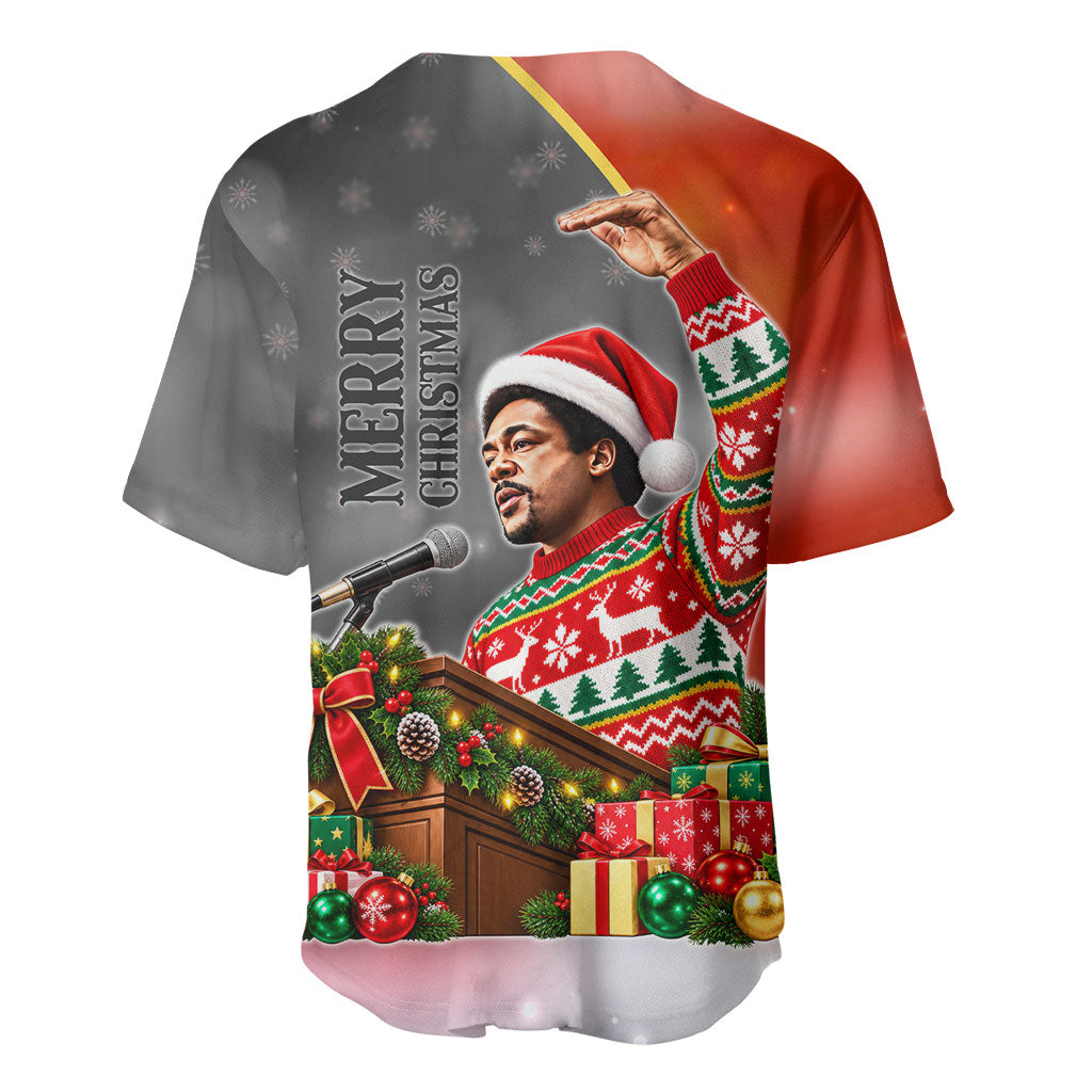 Bobby Seale Merry Christmas Baseball Jersey Civil Rights Activist Festive Winter Holiday Art