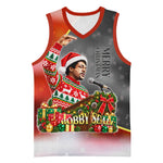 Bobby Seale Merry Christmas Basketball Jersey Civil Rights Activist Festive Winter Holiday Art