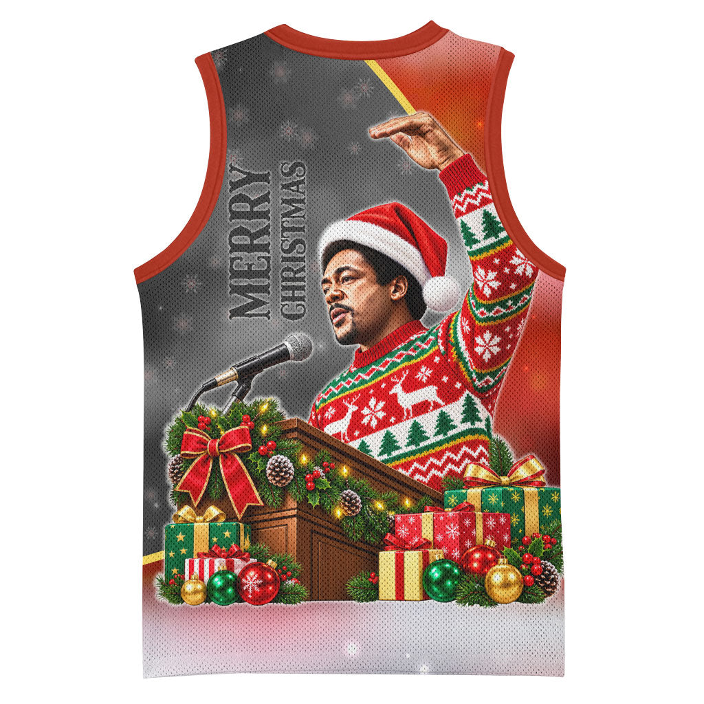 Bobby Seale Merry Christmas Basketball Jersey Civil Rights Activist Festive Winter Holiday Art