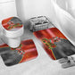 Bobby Seale Merry Christmas Bathroom Set Civil Rights Activist Festive Winter Holiday Art