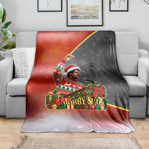 Bobby Seale Merry Christmas Blanket Civil Rights Activist Festive Winter Holiday Art