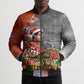 Bobby Seale Merry Christmas Bomber Puffer Jacket Civil Rights Activist Festive Winter Holiday Art