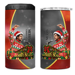 Bobby Seale Merry Christmas 4 in 1 Can Cooler Tumbler Civil Rights Activist Festive Winter Holiday Art