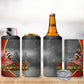 Bobby Seale Merry Christmas 4 in 1 Can Cooler Tumbler Civil Rights Activist Festive Winter Holiday Art