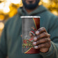 Bobby Seale Merry Christmas 4 in 1 Can Cooler Tumbler Civil Rights Activist Festive Winter Holiday Art