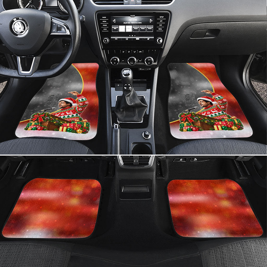 Bobby Seale Merry Christmas Car Mats Civil Rights Activist Festive Winter Holiday Art