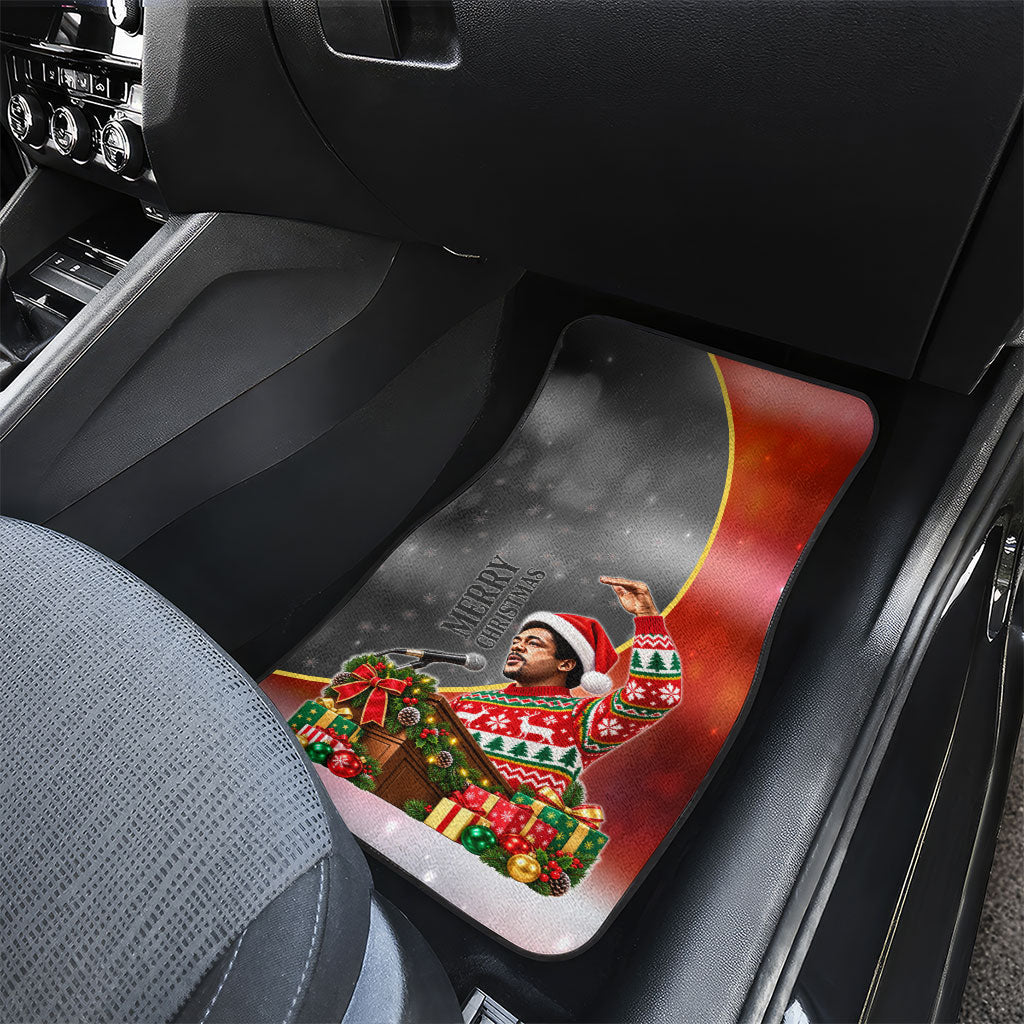 Bobby Seale Merry Christmas Car Mats Civil Rights Activist Festive Winter Holiday Art