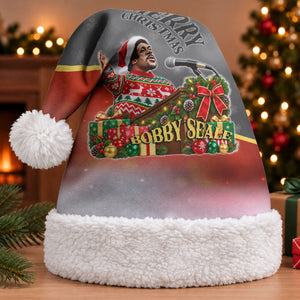 Bobby Seale Merry Christmas Santa Hat Civil Rights Activist Festive Winter Holiday Art