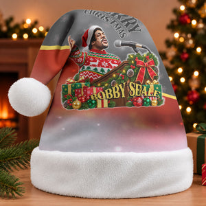 Bobby Seale Merry Christmas Santa Hat Civil Rights Activist Festive Winter Holiday Art