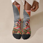 Bobby Seale Merry Christmas Crew Socks Civil Rights Activist Festive Winter Holiday Art