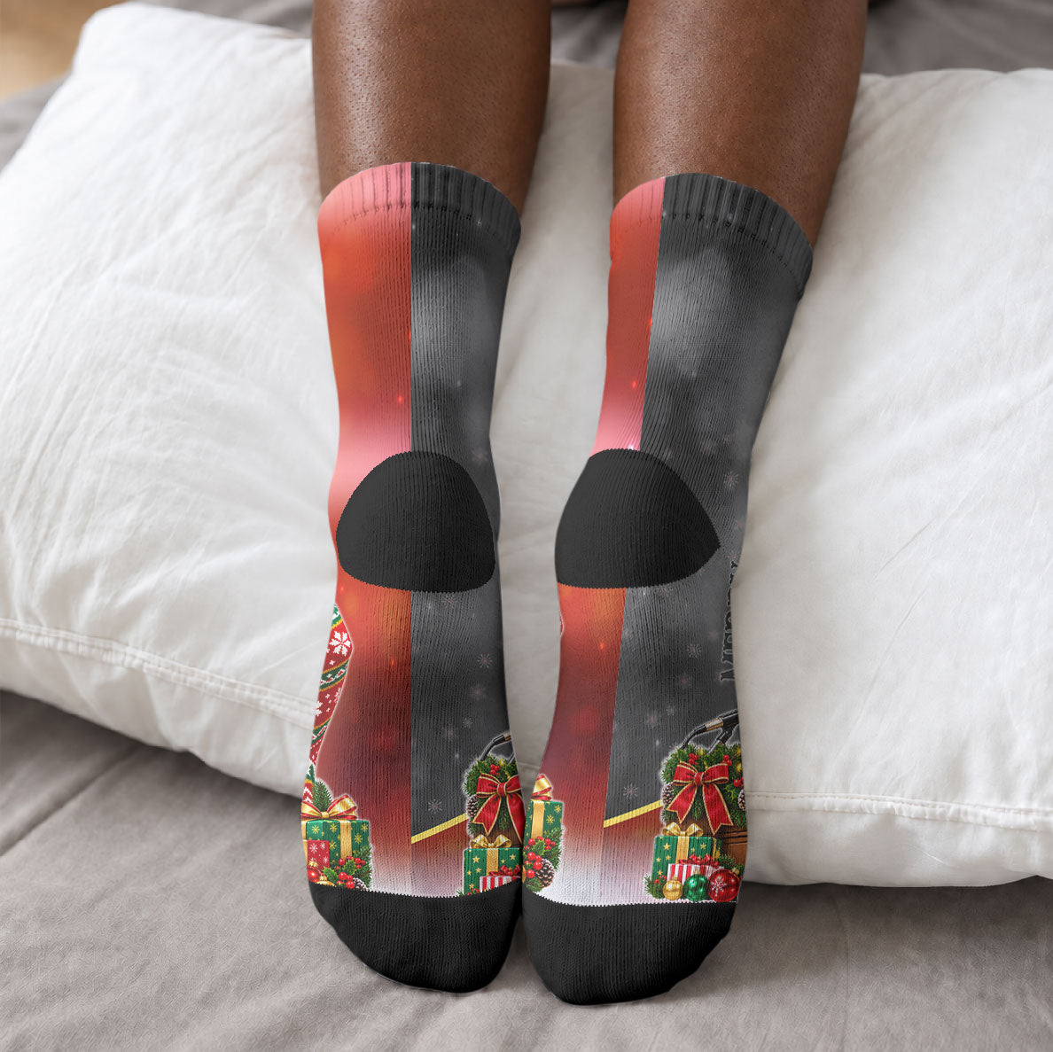 Bobby Seale Merry Christmas Crew Socks Civil Rights Activist Festive Winter Holiday Art