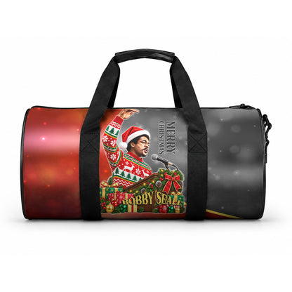 Bobby Seale Merry Christmas Duffle Bag Civil Rights Activist Festive Winter Holiday Art