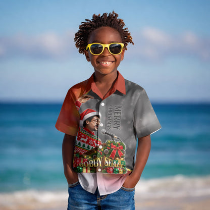 Bobby Seale Merry Christmas Kid Hawaiian Shirt Civil Rights Activist Festive Winter Holiday Art