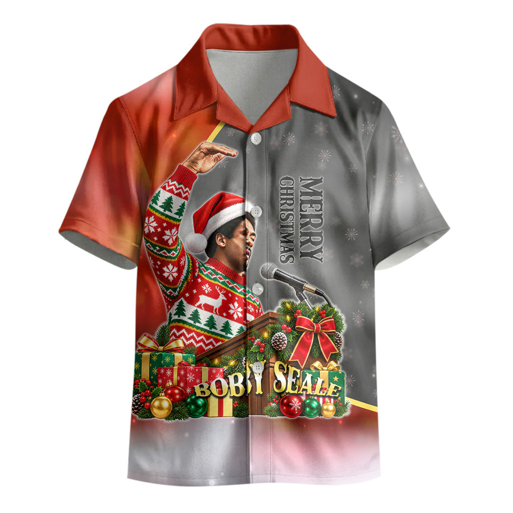 Bobby Seale Merry Christmas Kid Hawaiian Shirt Civil Rights Activist Festive Winter Holiday Art