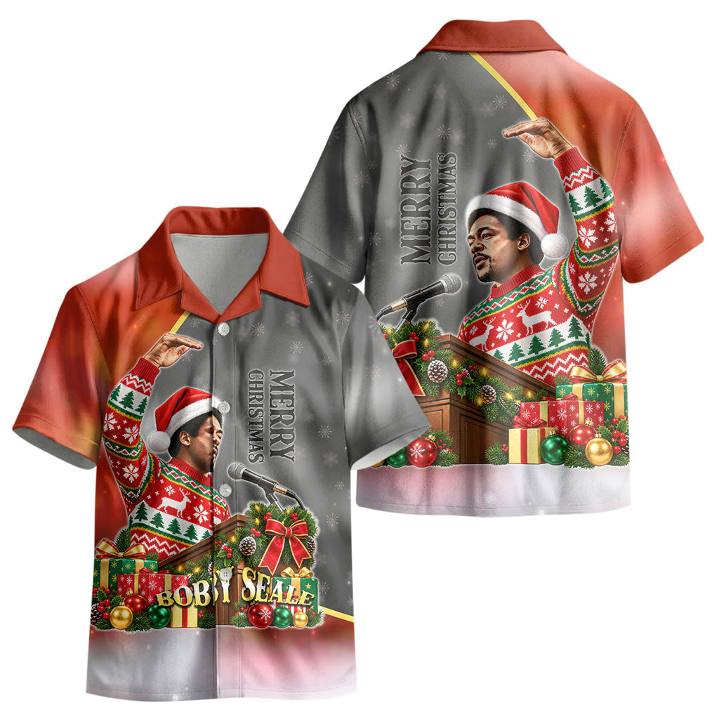 Bobby Seale Merry Christmas Kid Hawaiian Shirt Civil Rights Activist Festive Winter Holiday Art