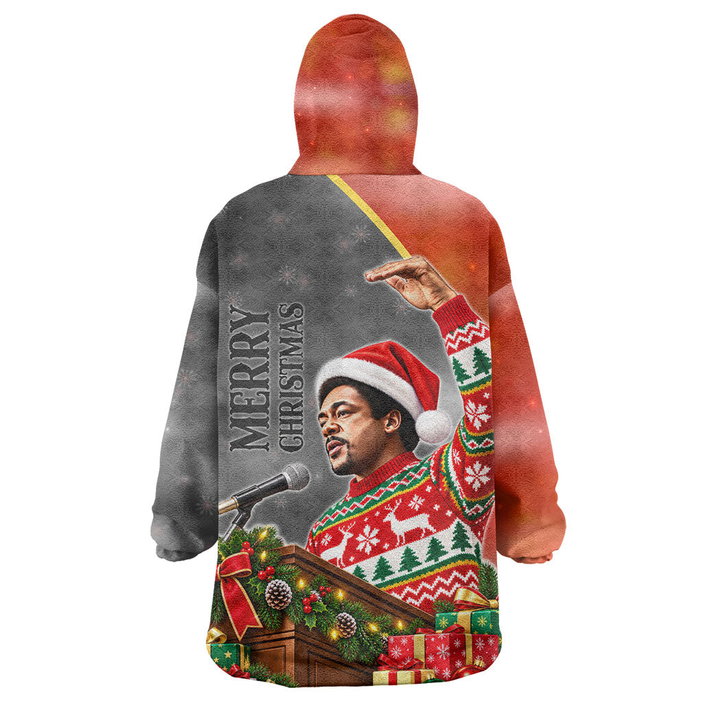 Bobby Seale Merry Christmas Kid Wearable Blanket Hoodie Civil Rights Activist Festive Winter Holiday Art