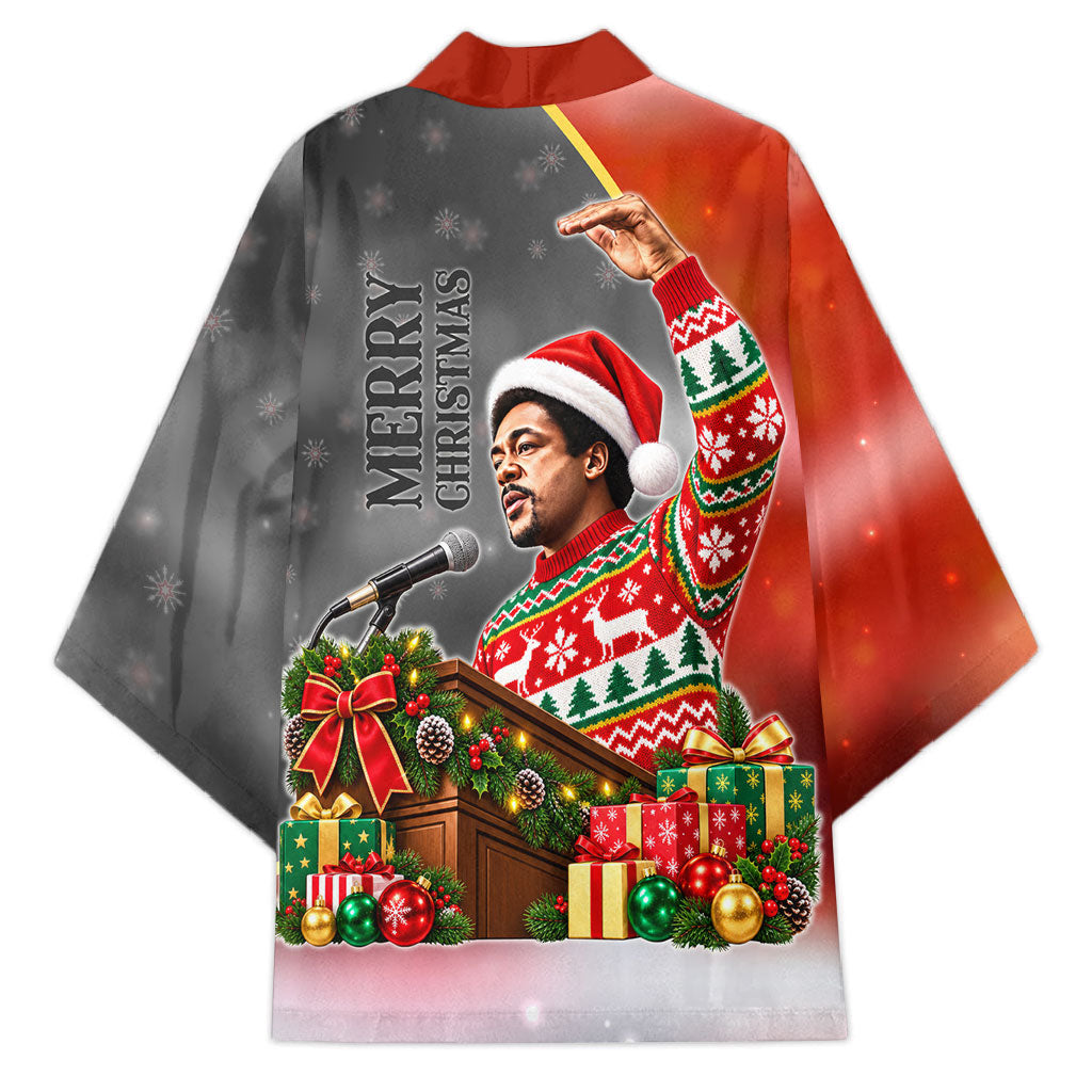 Bobby Seale Merry Christmas Kimono Civil Rights Activist Festive Winter Holiday Art