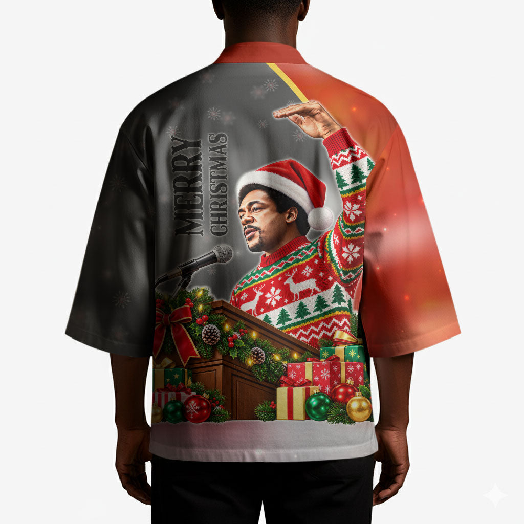 Bobby Seale Merry Christmas Kimono Civil Rights Activist Festive Winter Holiday Art