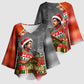 Bobby Seale Merry Christmas Kimono Sleeve Blouse Civil Rights Activist Festive Winter Holiday Art